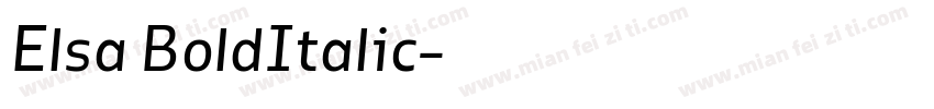 Elsa BoldItalic字体转换